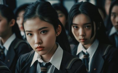 Ai midjourney + chatgpt creation photorealistic asian students by Edwin Tan