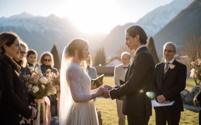 Austria Garden Wedding during golden hours