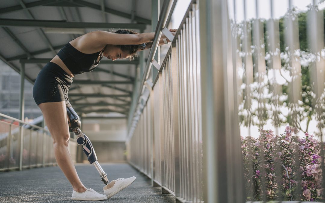 Athlete with Artificial Leg
