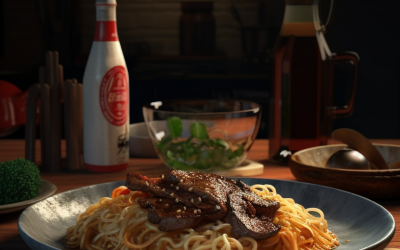 Ai midjourney v5 + chatgpt creation photorealistic noodle food by Edwin Tan